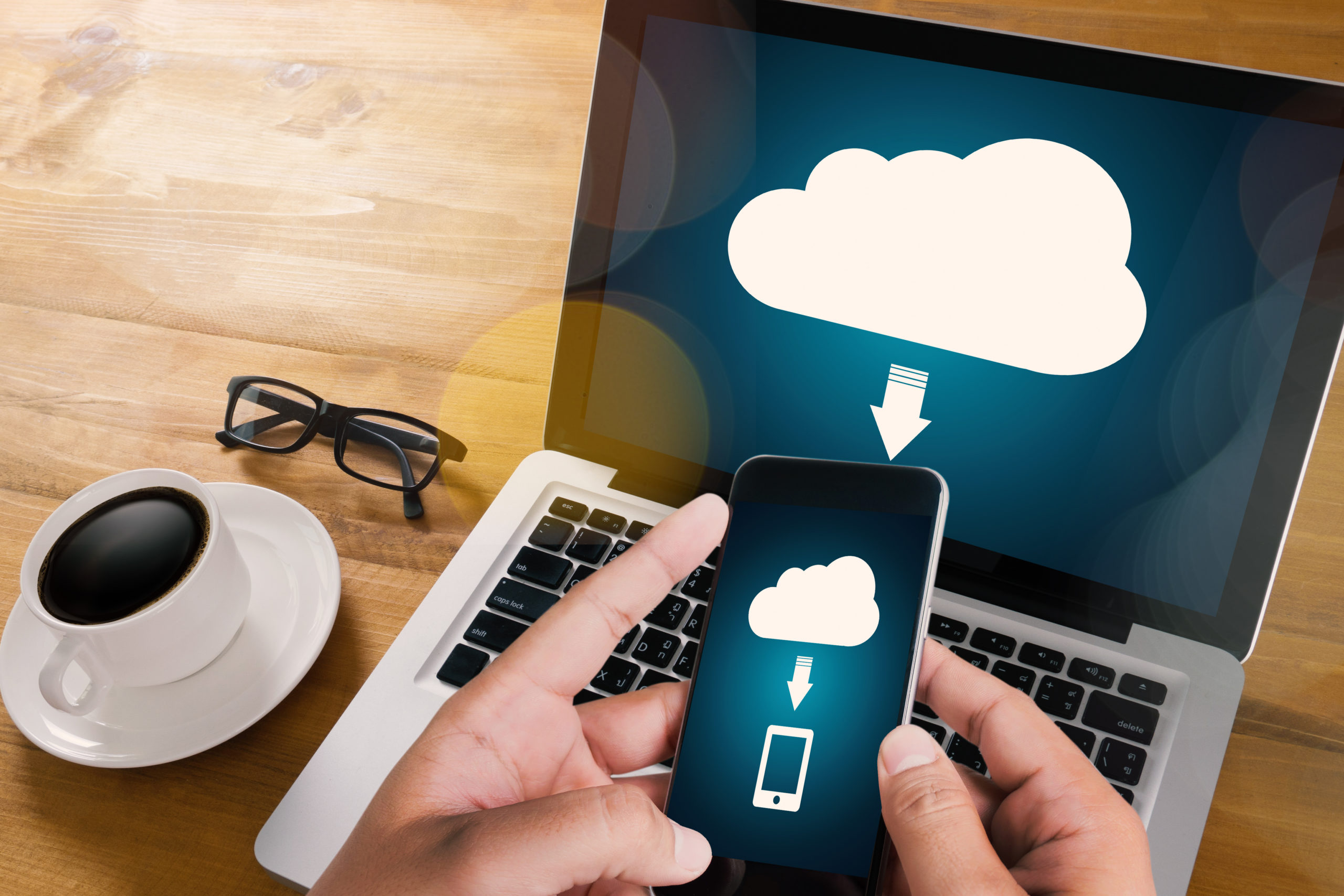 Holding phone while downloading backup from cloud